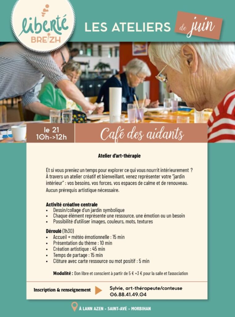Atelier Café des aidants le 21 juin à Saint-Avé avec Liberté Brezh